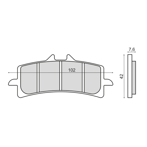 Placute frana sinter Aprilia RSV4 1000 fata