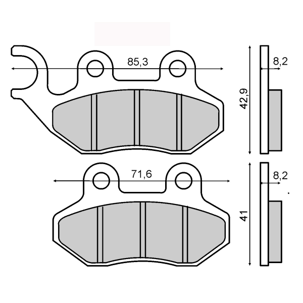 Placute frana sinter Cagiva City 50 fata