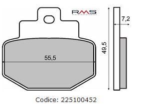 Placute frana (Sinter) Gilera DNA  00  Runner 125-200  97- 07   Vespa GT 125  03- 08