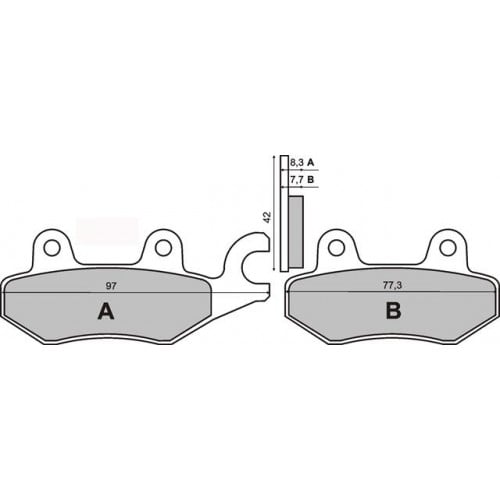 Placute frana sinter Honda NSR50 fata