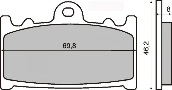 Placute frana sinter Suzuki Cobra 250 fata