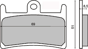 Placute frana sinter Yamaha FZR 600 RN Genesis 4MH2 4MH 4MH-005101 - 1995 TRW MCB622SV