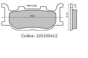 Placute frana (Sinter) Yamaha SR TDR XV T-Max FZ6 XJ 125-1700 Skyliner 250