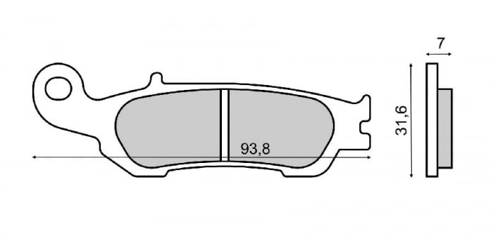 Placute frana (Sinter) Yamaha YZ 250 F 2007-2011