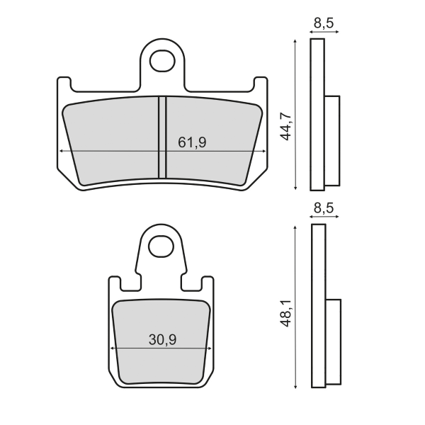 Placute frana (Sinter) Yamaha YZF R1 1000 2007-2012