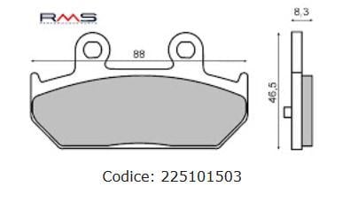 Placute frana spate (Sinter) Suzuki AN 400 Burgman  07- 12