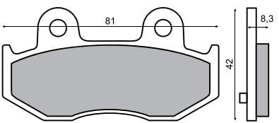 Placute frana Suzuki Burgman 250-450