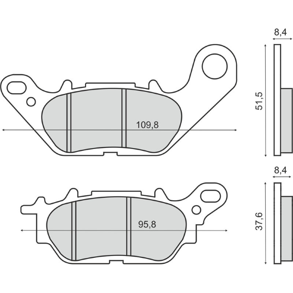 Placute frana Yamaha T 135 Crypton