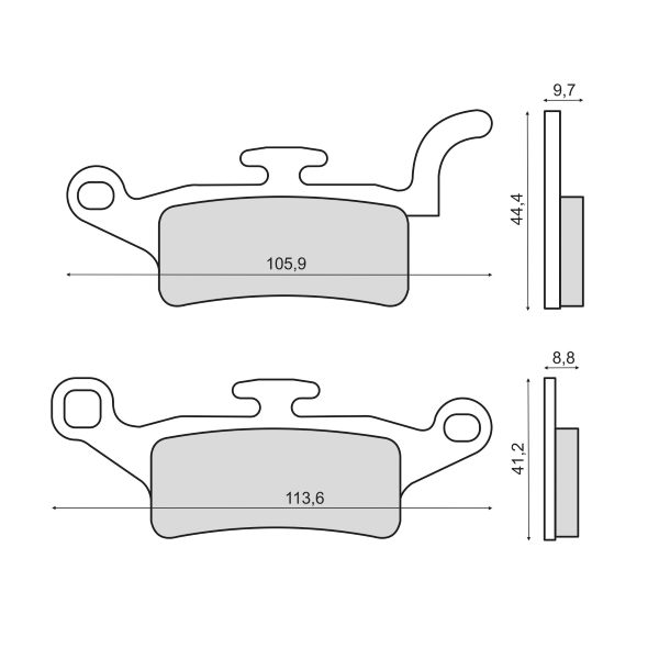 Placute frana Yamaha YW 125 BWS fata