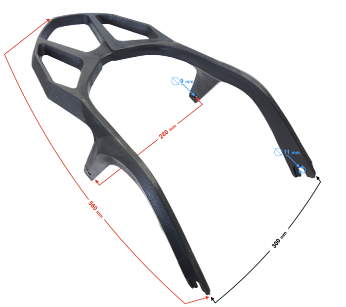 Portbagaj spate volcano 50, culoare negru [2]