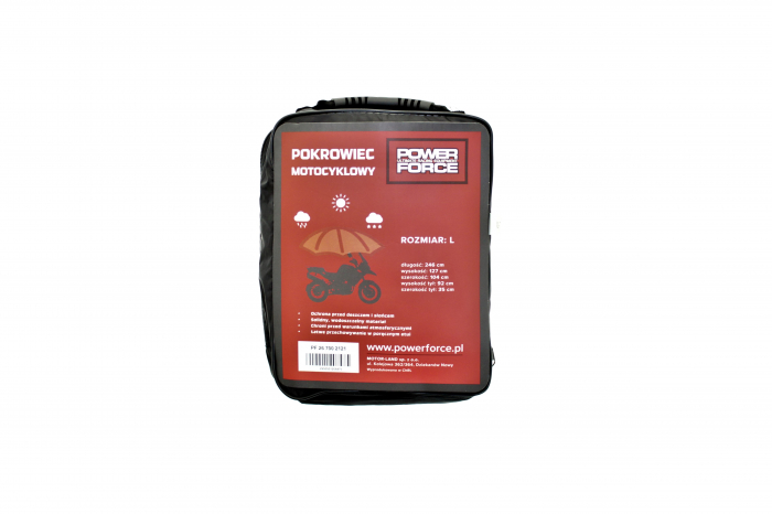 Prelata moto impermeabila, marime L, culoare negru, PowerForce [2]