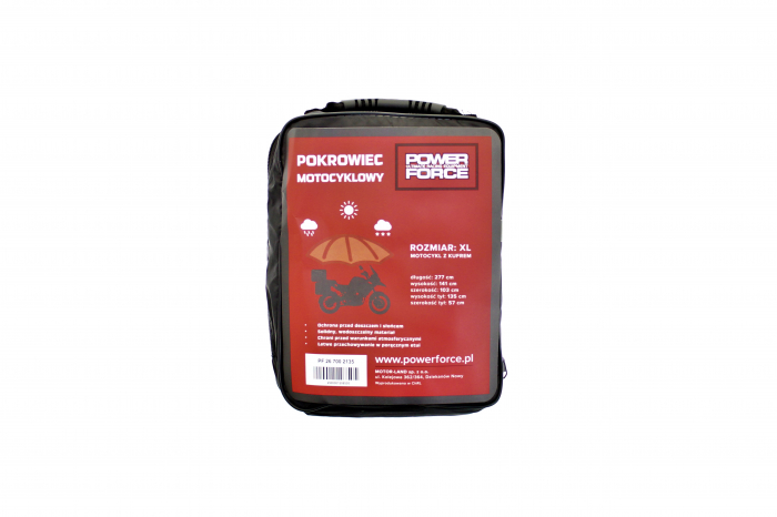 Prelata moto impermeabila pentru motoare cu topcase, marime XL, culoare negru, PowerForce [2]