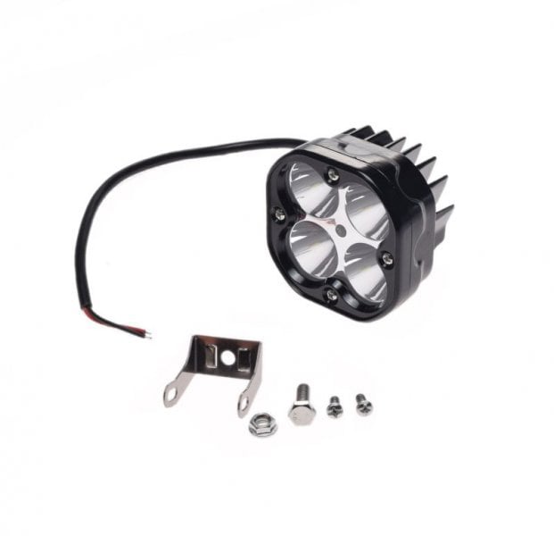 Proiector Led Off-road Atv 20W 1.5A 12V-36V, dimensiune 78x78mm, cablu 350mm