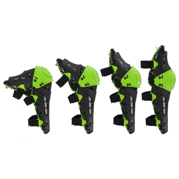 Protectii genunchi UFO Plast Crypton, culoare negru/verde, marime universala [5]