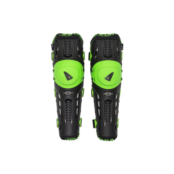 Protectii genunchi UFO Plast Crypton, culoare negru/verde, marime universala [2]