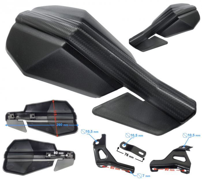 Protectii maini GT 125, culoare negru [4]