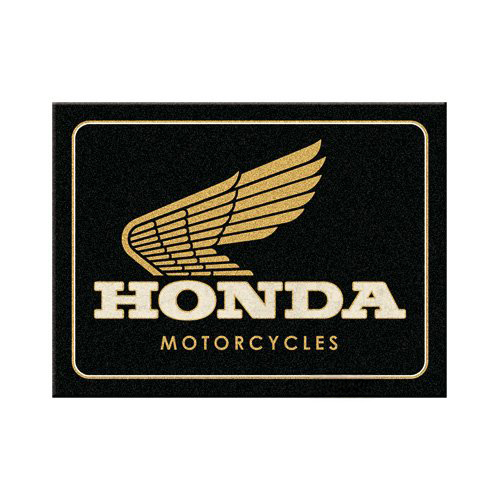 Magnet Honda Mc Motorcycles, dimensiune 6x8cm, culoare negru auriu