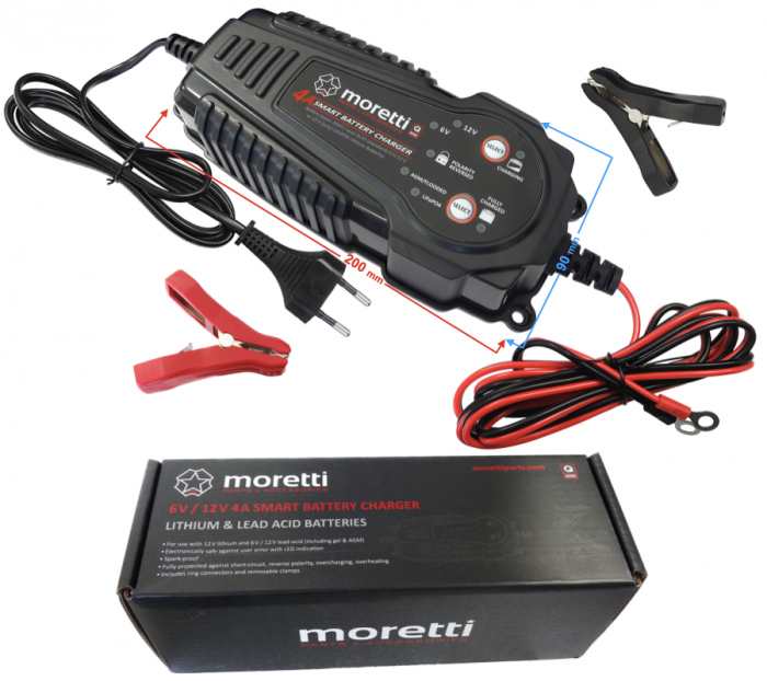 Redresor baterii 12V LiFePO4 lithium, 6V/12V lead-acid 4A [2]
