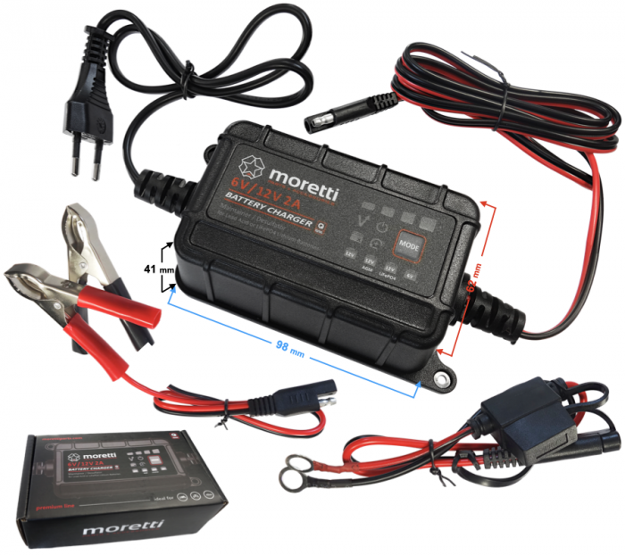 Redresor baterii GEL, AGM, LiFePO4 6V/12V 2A [2]