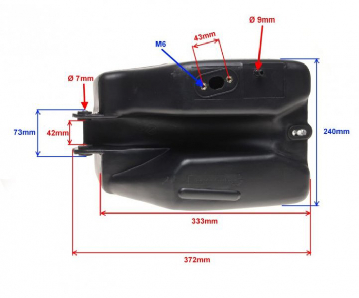 Rezervor combustibil plastic, SHINERAY ATV 150 [2]