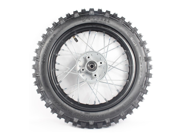 Roata completa cross 125cc, dimensiuni 80/100-12", culoare negru [2]