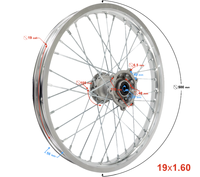 Roata fata 21" Barton NXT 250,fara disc [6]