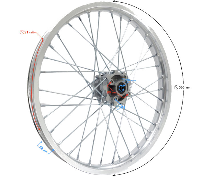 Roata fata 21" Barton NXT 250,fara disc [4]