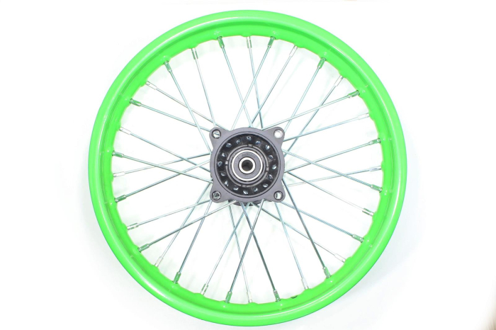 Roata spate cross 1.85-14'', 125cc, cerc verde [2]