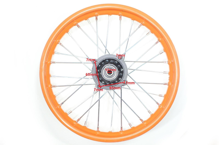 Roata spate cross 1.85-14'', 125cc, cerc portocaliu [4]