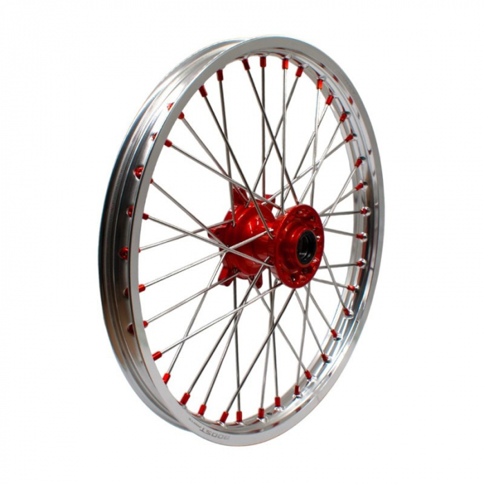 Roata spate Cross 300cc,18inch x 2.15,Boost Parts Racing, nipluri si butuc portocaliu