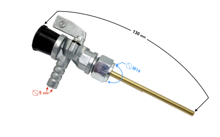 Robinet benzina Romet, diametru 14mm [2]