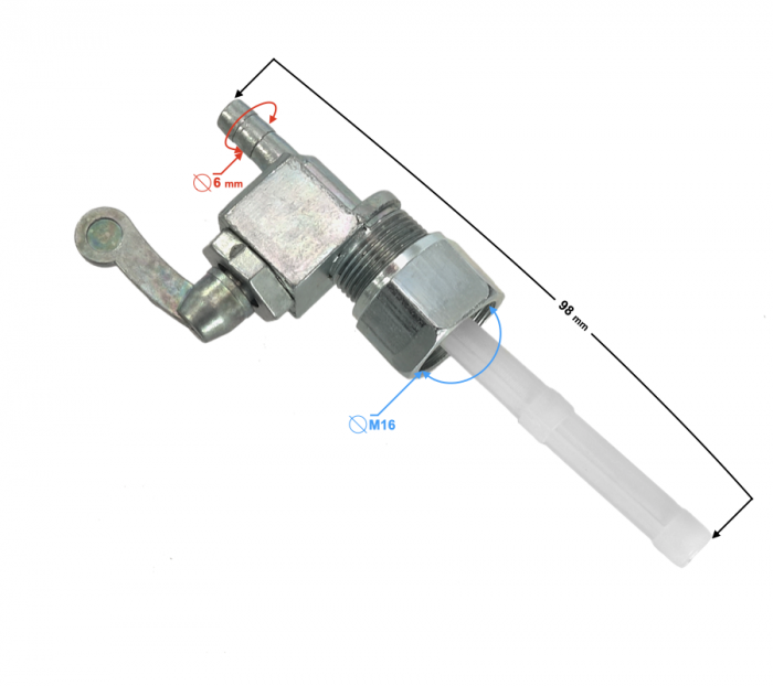 Robinet benzina Simson moped, filet M16 [2]