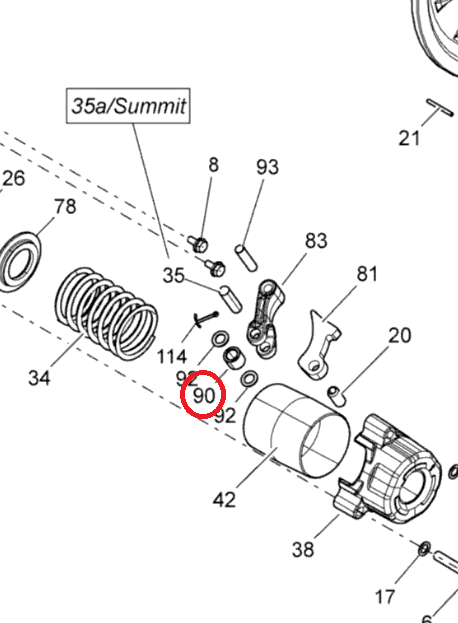 Rola senila Ski Doo Summit