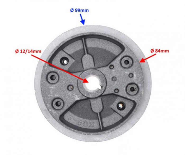 Rotor si paleta racire motor Pocket Bike cu arcuri [2]