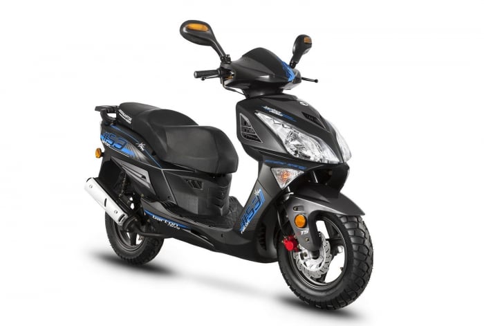 Scuter Barton Falcon 50cc, culoare negru albastru