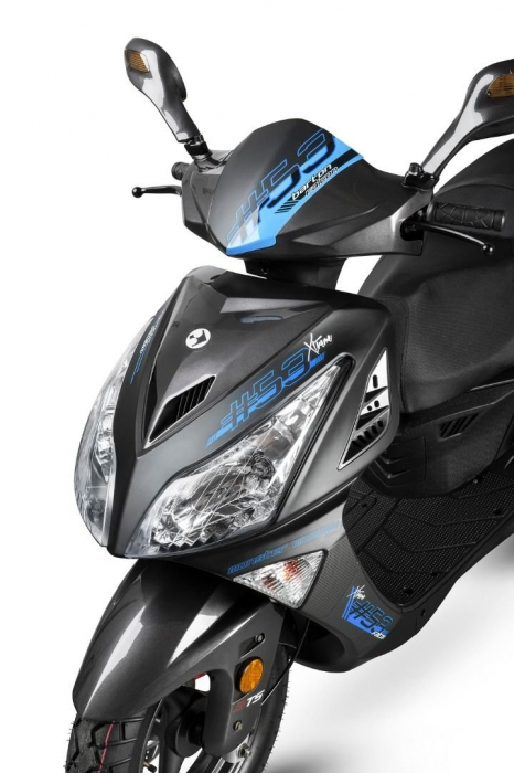 Scuter Barton Falcon 50cc, culoare negru/albastru [2]