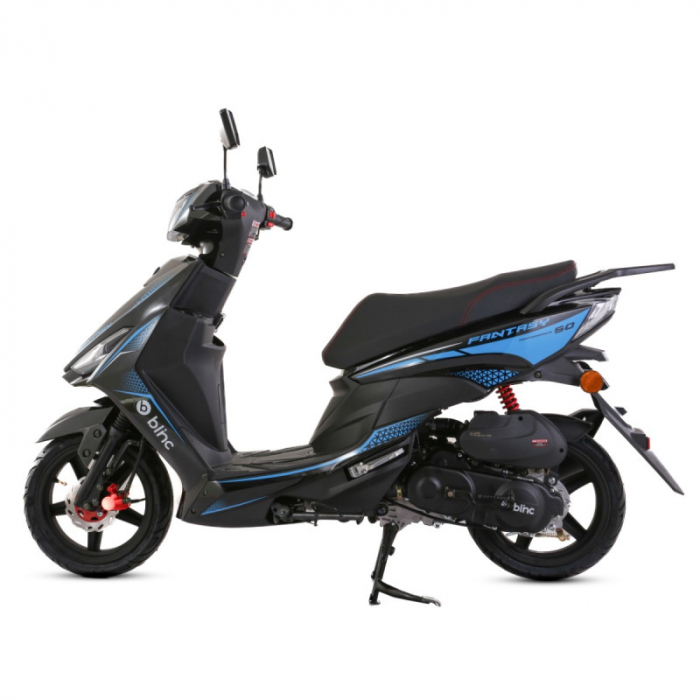 Scuter Blinc Fantasy 50cc, culoare negru/albastru [2]