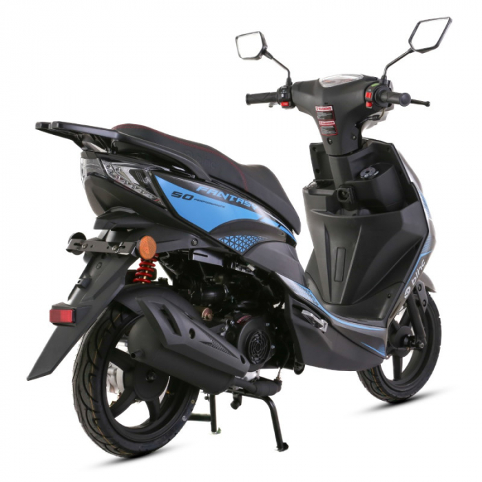 Scuter Blinc Fantasy 50cc, culoare negru/albastru [4]