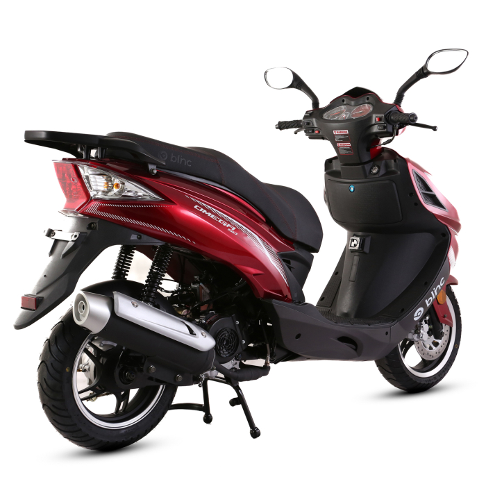 Scuter Blinc Omega 50cc, culoare negru/rosu [3]