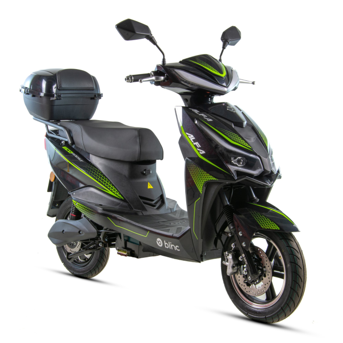 Scuter electric Blinc Alfa 2000w, 72V, culoare negru/lime [6]