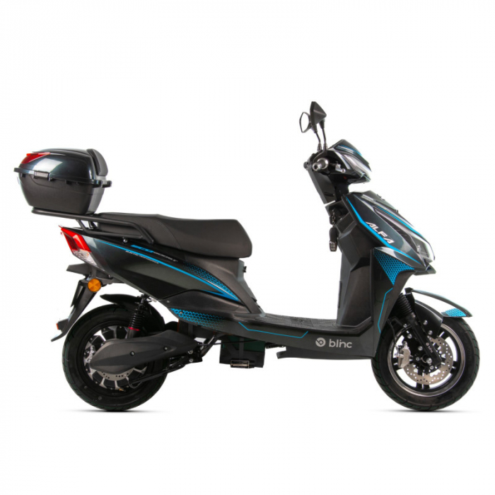 Scuter electric Blinc Alfa 2000w, 72V, culoare gri/albastru [5]