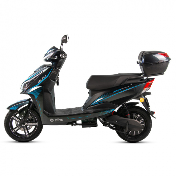 Scuter electric Blinc Alfa 2000w, 72V, culoare gri/albastru [2]