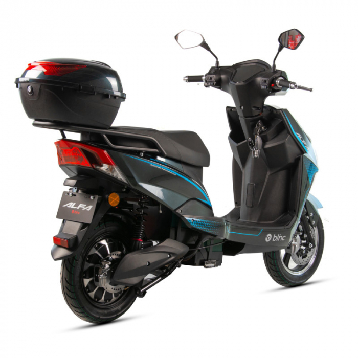 Scuter electric Blinc Alfa 2000w, 72V, culoare gri/albastru [4]
