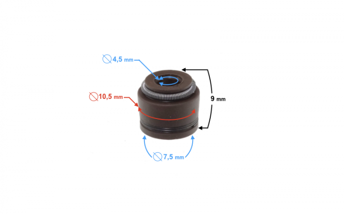 Semering supape diametru interior 4,5mm [3]