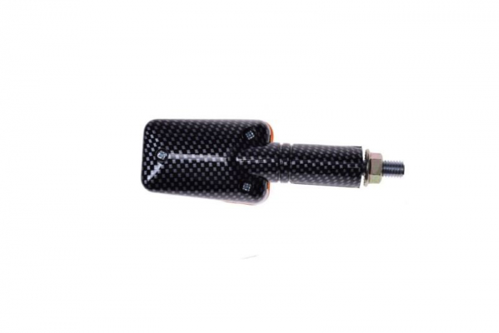 Semnalizare (1 buc) cu bec BA9S, 12v, 23w, culoare carbon/portocaliu, brat lung [3]