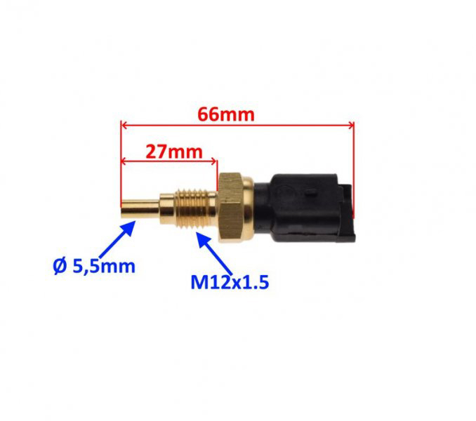 Senzor temperatura apa, M12x1.5, 4 pini, echivalent piaggio 640485 [2]