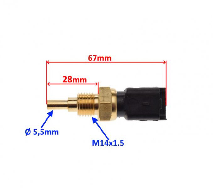 Senzor temperatura, Aprilia, Piaggio, Gilera, Vespa, M14x1.5 [2]
