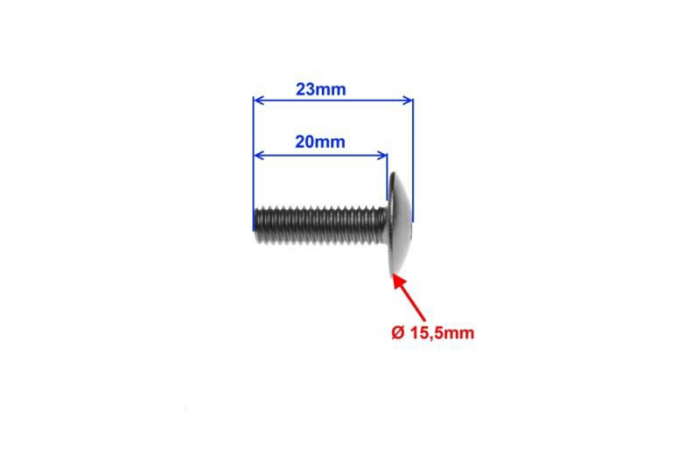 Set 10 suruburi aluminiu 6x20, culoare argintiu [2]