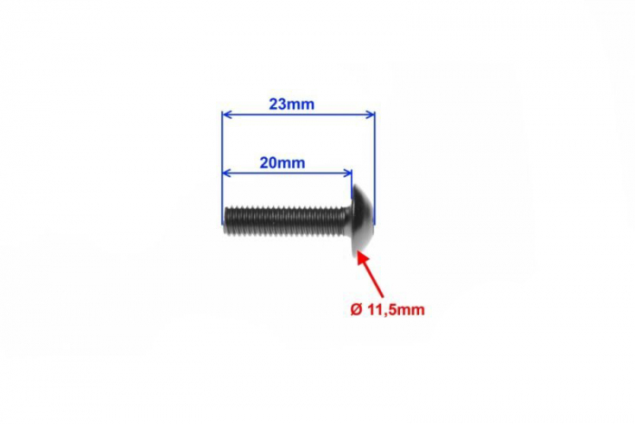 Set 10 suruburi aluminiu 5x20, culoare negru [2]