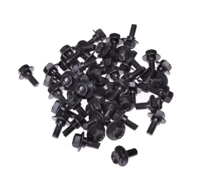 Surub prindere carene cu distantier, filet M6x14, culoare negru